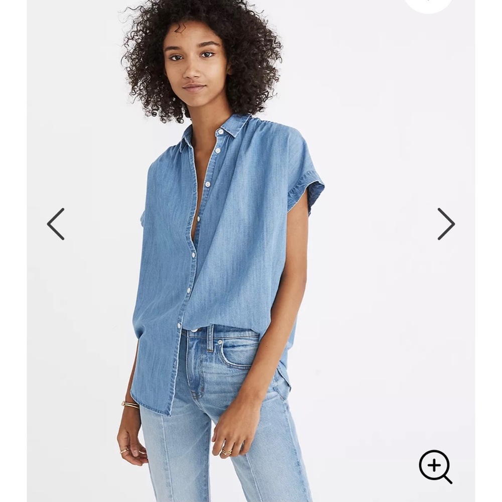 EUC Madewell Central Shirt in Roberta Indigo